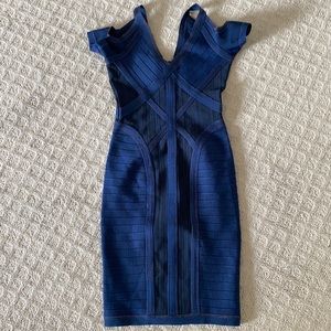 Bandage dress with peak a boo sleeves